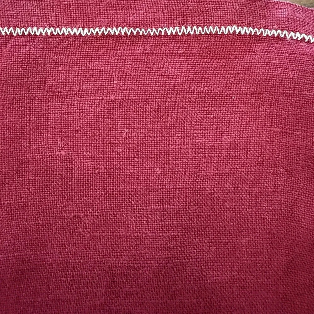 Vintage Burgundy Linen 
